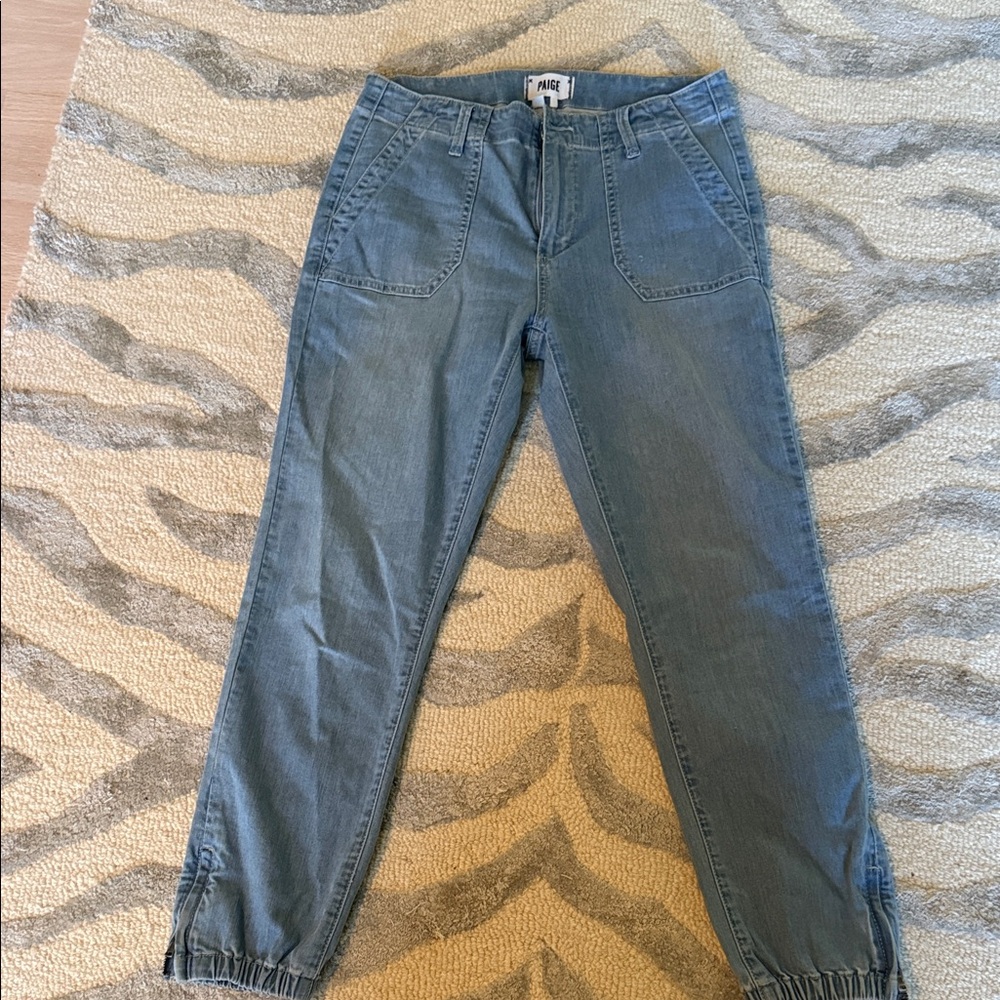PAIGE Women's Gray Ankle Jeans